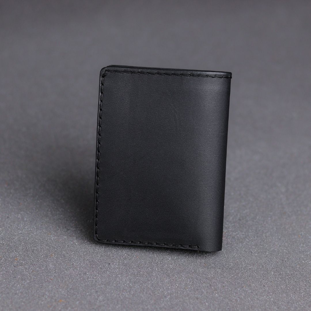 Italian Buttero Leather Vertical Bifold Wallet . ( Premium Quality )