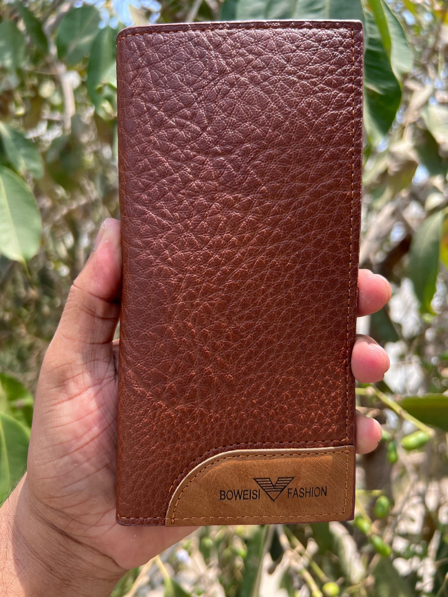 Mens Premium Leather Long Bowesi Wallet ( Orginal Cow Leather )