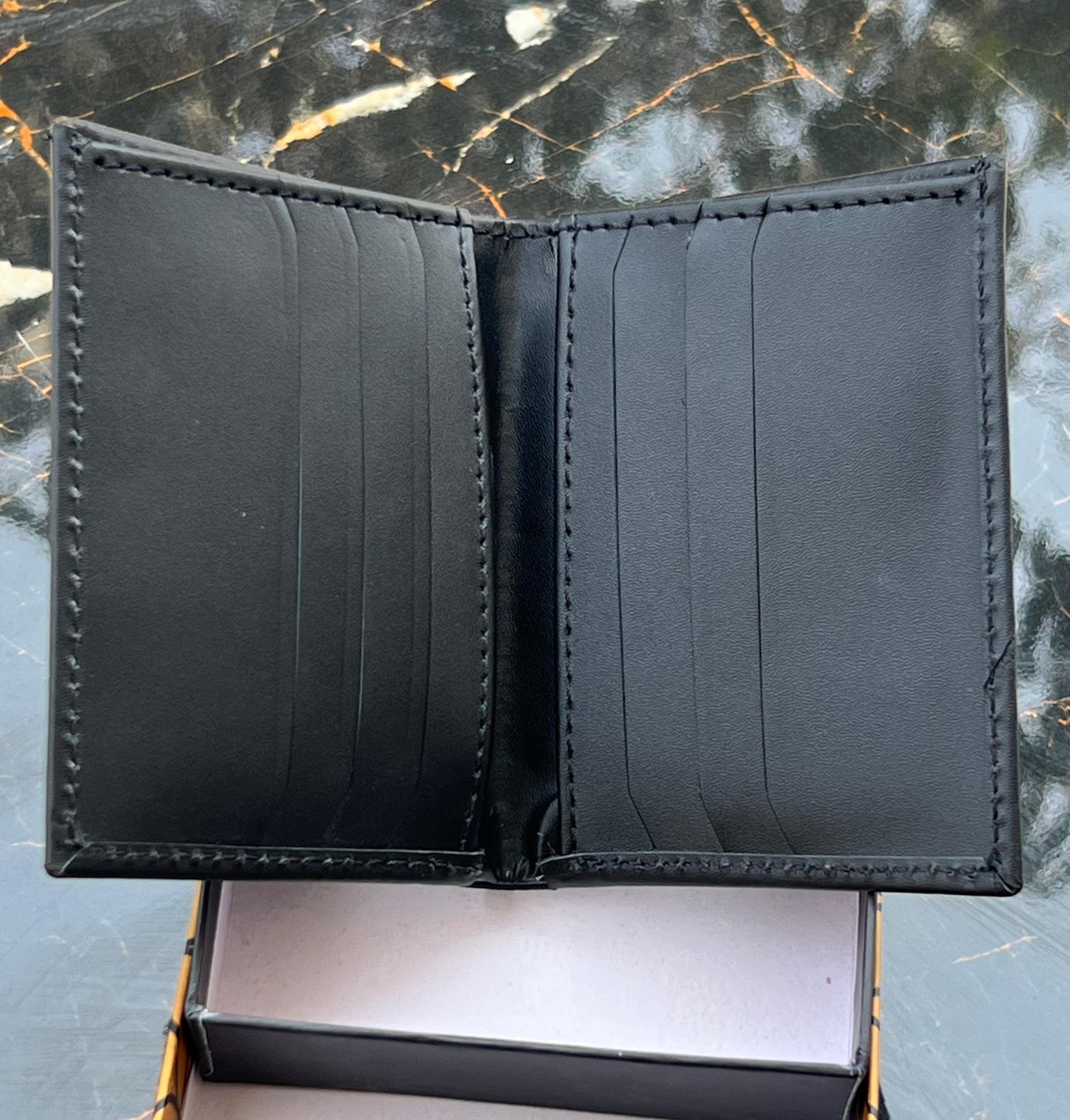 Italian Buttero Leather Vertical Bifold Wallet . ( Premium Quality )