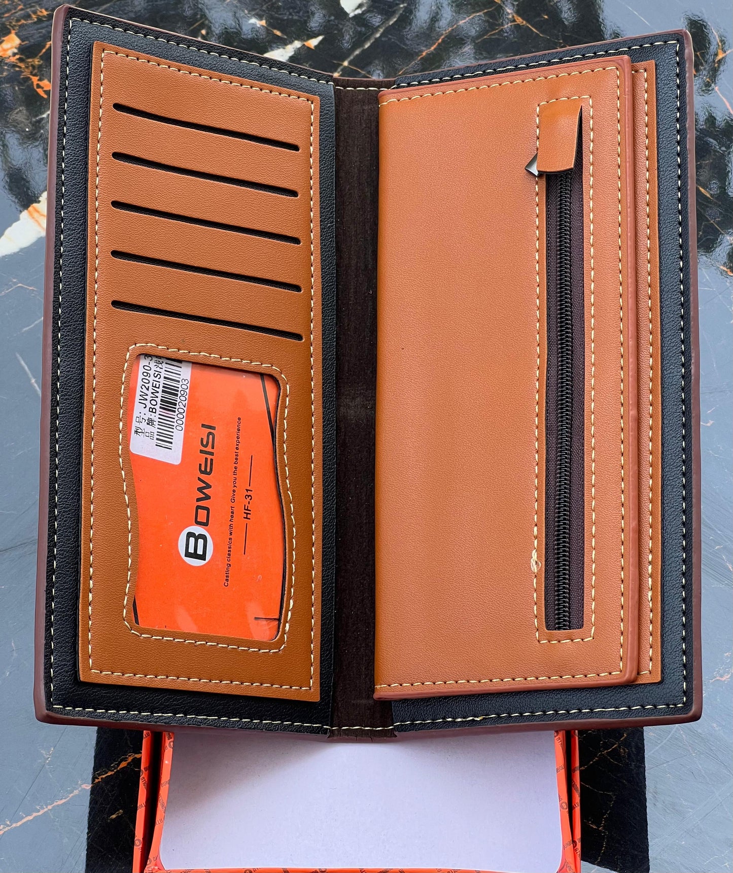Men,s Long Wallet Business Purse With Double Shade Color