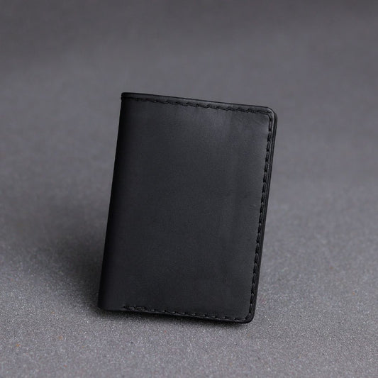 Italian Buttero Leather Vertical Bifold Wallet . ( Premium Quality )